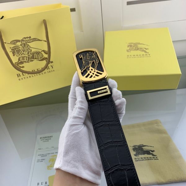 burberry皮帶 巴寶莉2020新款 HF202001牛皮小鱷魚紋時尚腰帶