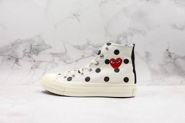 CDG x Converse chuck taylor all star 2020新款 川久保玲波點情侶款帆布鞋