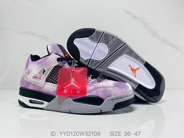 Nike Air Jordan 4 Retro OG 紫色男女鞋中幫復古休閒運動文化籃球鞋