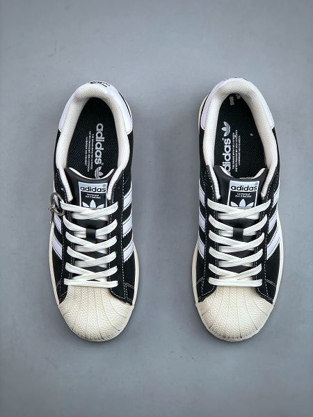 adidas貝殼頭 小怪獸聯名-黑白卡通 2025新款男女生低幫休閒板鞋