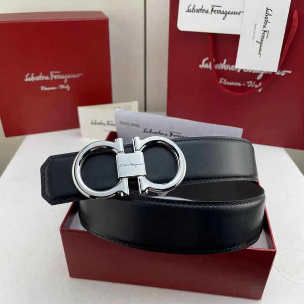 salvatore ferragamo皮帶 菲拉格慕2022新款 HF032704頭層牛皮納帕紋時尚腰帶