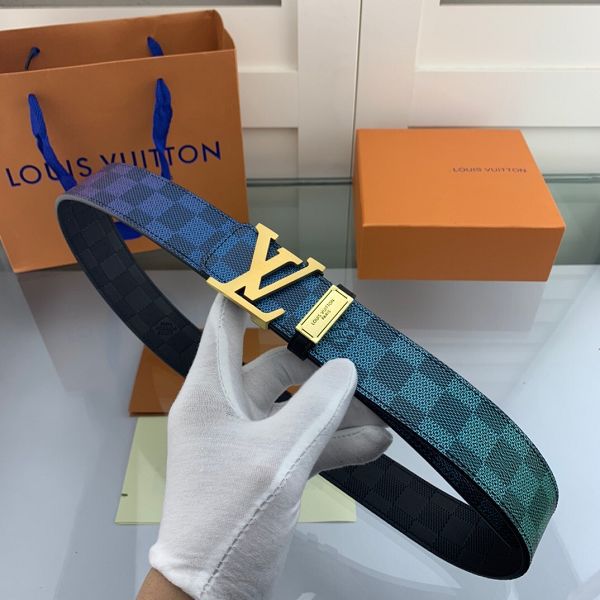 lv皮帶 路易威登2020新款 HF202010牛皮壓格拉絲鋼扣時尚腰帶