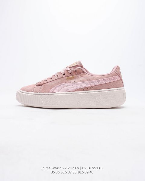 PUMA SMASH v2 VULC CV 2022新款 低幫皮面厚底增高女款老爹鞋