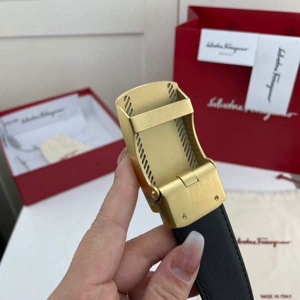 salvatore ferragamo皮帶 菲拉格慕2022新款 HF032701頭層牛皮大象紋時尚腰帶