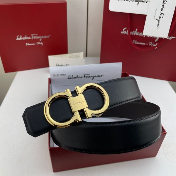 salvatore ferragamo皮帶 菲拉格慕2022新款 HF032704頭層牛皮納帕紋時尚腰帶