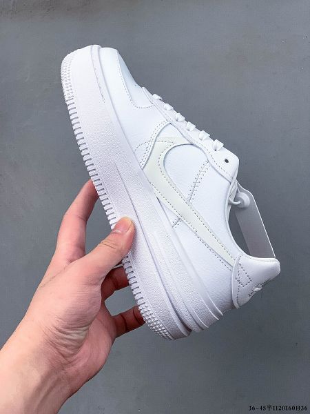 Nike Air Force 1 PLT.AF.ORM Triple White 2022新款 男女款運動休閒板鞋