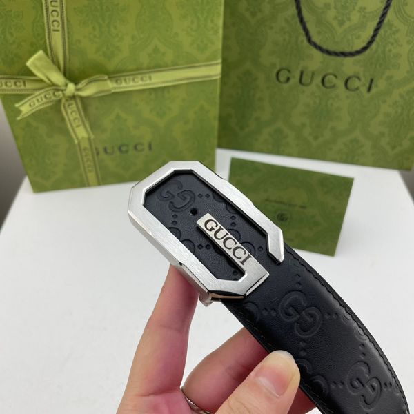 gucci皮帶 古馳2022新款皮帶 HF032907頭層牛皮壓G花紋百搭腰帶