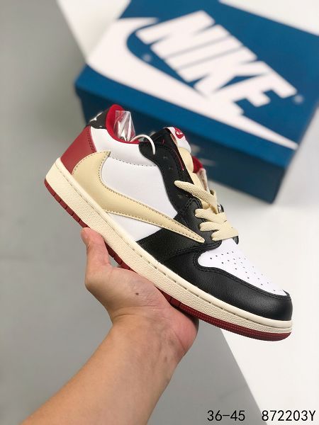 Travis Scott x Air Jordan 1 YY Retro High OG 2021新款 三方聯名倒勾男女款運動籃球鞋