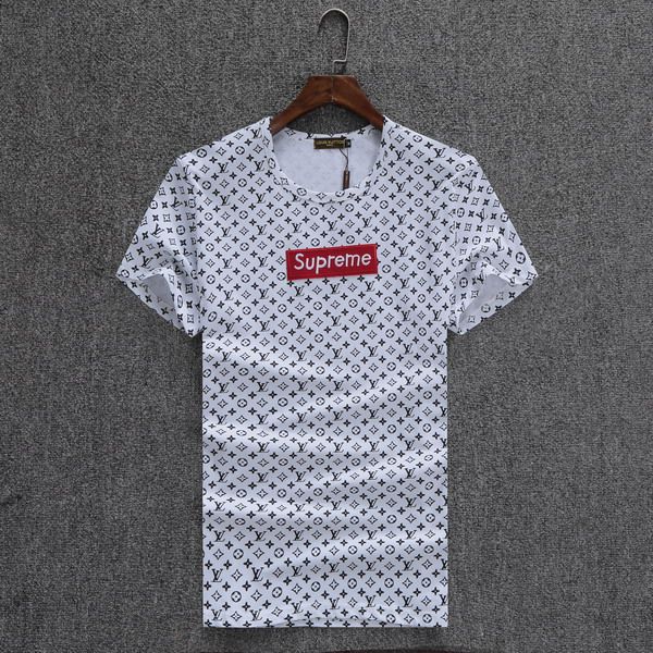 gucci t恤 2018夏季新款 supremexlv三方联名圆领男生