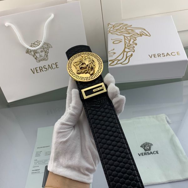 versace範思哲 2020新款皮帶 HF2020021牛皮壓花時尚腰帶