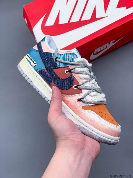 Futura x Nike Dunk Low SB聯名 2023新款 解構綁帶男女生滑板鞋