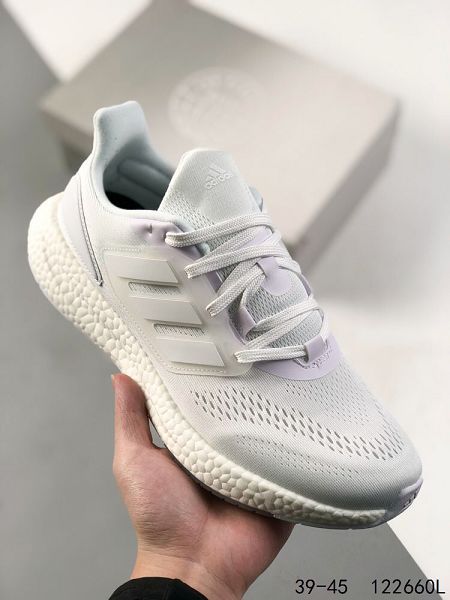 Adidas PureBOOST 22 LTD 2023新款 飛織系列爆米花高彈男款慢跑鞋