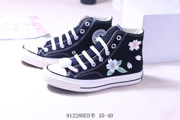 Converse 1970s 2020新款 花卉刺繡校園情侶帆布板鞋