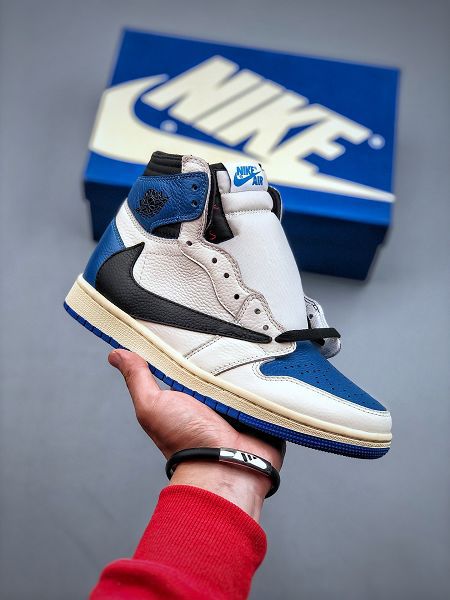 Travis Scott x Fragment x Air Jordan 1 Low 2022新款 喬丹1代聯名款倒鈎男女款籃球鞋 有46碼