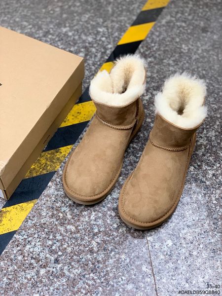 ugg雪靴專賣店 2021新款 皮毛一體拉链款女生雪地靴