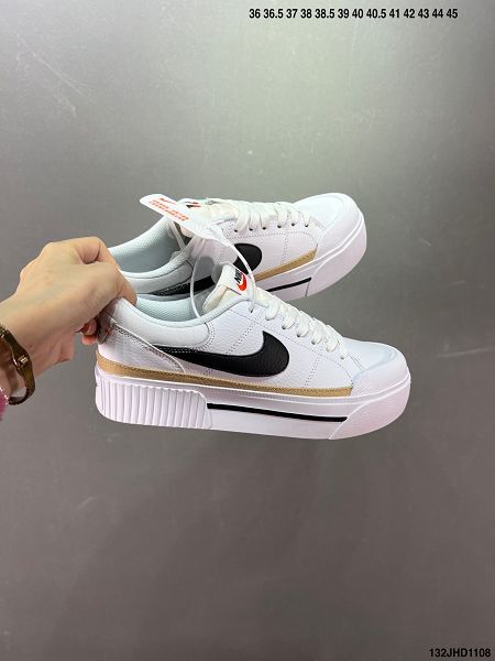 NIKE COURT LEGACY LIFT WUATERRNEKSTEAM ORANGE 2022新款 秋冬增高復古男女款松糕鞋