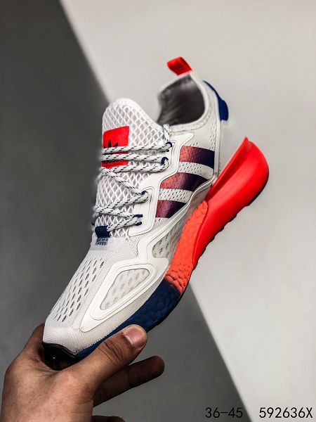 Adidas Originals ZX 2K Boost 2021新款 易烊千璽同款爆米花緩震情侶款慢跑鞋