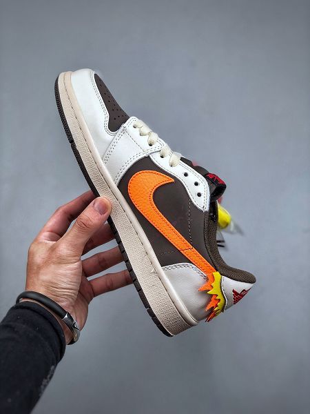 travis scott x air jordan 1 聯名倒鈎 全新男女款低幫文化籃球鞋