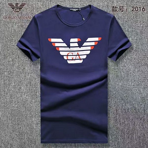 armani衣服 2018夏季新款 大logo印花圆领男生短袖t恤