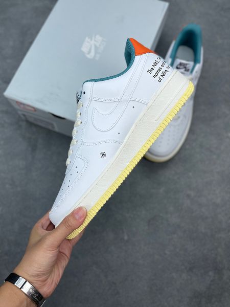 Nike Air Force 1 2023新款 空軍一號白綠橙男女生休閒運動板鞋