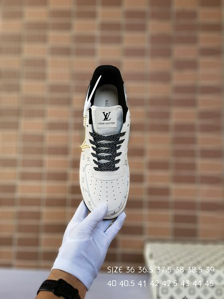 Nike Air Force 1-LV聯名款 2023全新男女款空軍LV聯名款頭層皮休閒鞋