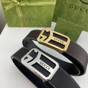 gucci皮帶 古馳2022新款皮帶 HF032903頭層牛皮荔枝紋百搭腰帶