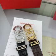 salvatore ferragamo皮帶 菲拉格慕2020新款 HF2020019牛皮小鱷魚紋時尚腰帶