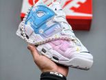 Nike Air More Uptempo 菊花藍粉漸變皮蓬大AIR女款籃球鞋