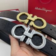 salvatore ferragamo皮帶 菲拉格慕2022新款 HF0522-7牛皮壓花紋時尚腰帶