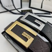 gucci皮帶 古馳2022新款皮帶 HF032911頭層牛皮壓花紋百搭腰帶